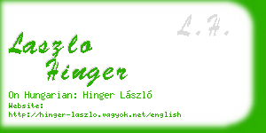 laszlo hinger business card
