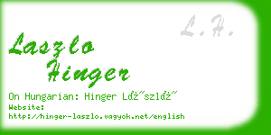 laszlo hinger business card